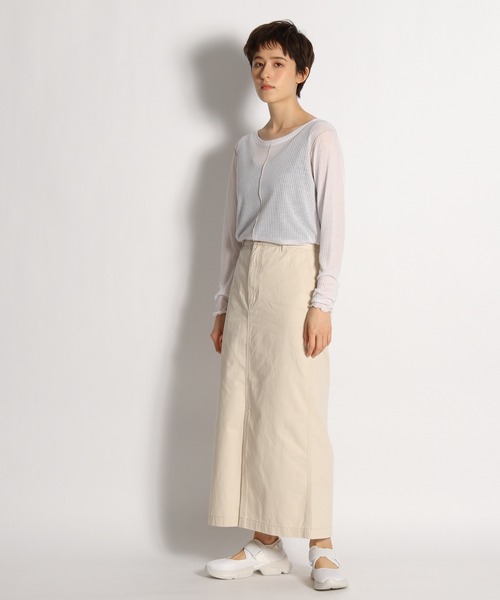 niko and...（ニコアンド）の「タンクトップ付きテレコシースループルオーバー（Tシャツ/カットソー・レディース・ベージュ/ブラック/オフホワイト・FREE）」の12枚目の写真