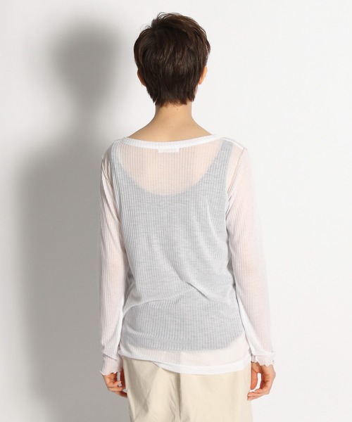 niko and...（ニコアンド）の「タンクトップ付きテレコシースループルオーバー（Tシャツ/カットソー・レディース・ベージュ/ブラック/オフホワイト・FREE）」の8枚目の写真