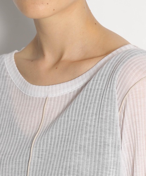 niko and...（ニコアンド）の「タンクトップ付きテレコシースループルオーバー（Tシャツ/カットソー・レディース・ベージュ/ブラック/オフホワイト・FREE）」の15枚目の写真