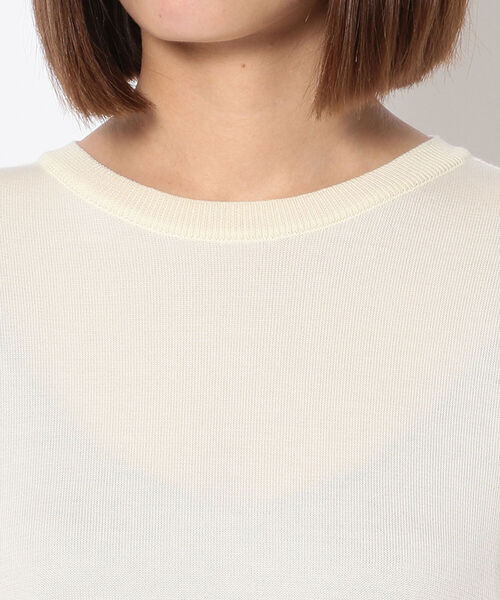 Lilly Lynque（リリーリン）の「LILLY LYNQUE（リリーリン）エコフィールニットトップス（ニット/セーター・レディース・ホワイト/ベージュ/イエロー・FREE）」の6枚目の写真