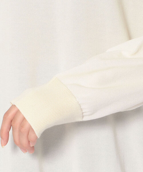 Lilly Lynque（リリーリン）の「LILLY LYNQUE（リリーリン）エコフィールニットトップス（ニット/セーター・レディース・ホワイト/ベージュ/イエロー・FREE）」の7枚目の写真