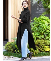 mili an deni（ミリアンデニ）の「タートルネックサイドスリットニットロングワンピース（ワンピース）」