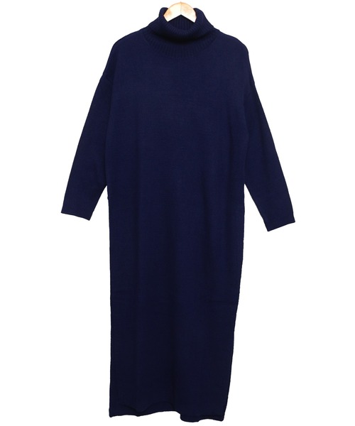 マディソンブルー タートル ニットワンピース スリット ロング ウール マディソンブルー タートル ニットワンピース スリット ロング ウール