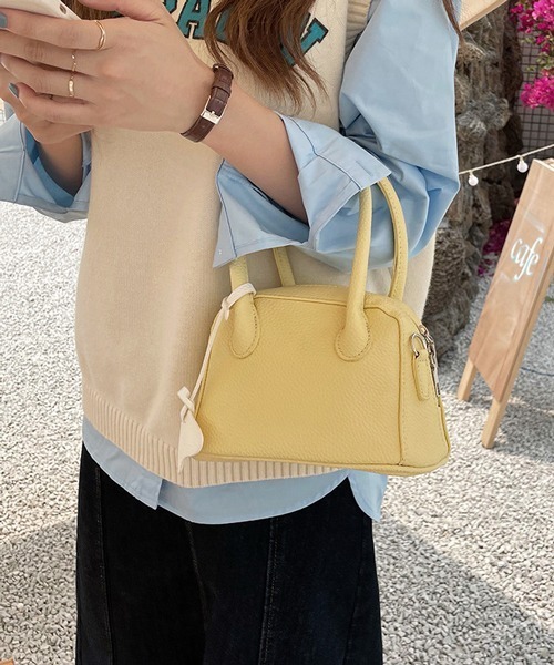 HALEY PESCA(ヘーリーペスカ)の「HALEY PESCA/2WAY カラーミニハンド&ショルダーバッグ(ハンドバッグ・レディース・ブラック/イエロー/ブルー・FREE)」の12枚目の写真