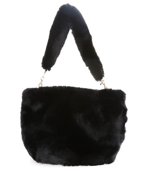 ElegChic(エレグシック)の「フェイクファー2WAYバッグ 結婚式 同窓会 オケージョン 二次会(ショルダーバッグ・レディース・ブラック/ベージュ/ブルー・FREE)」の1枚目の写真