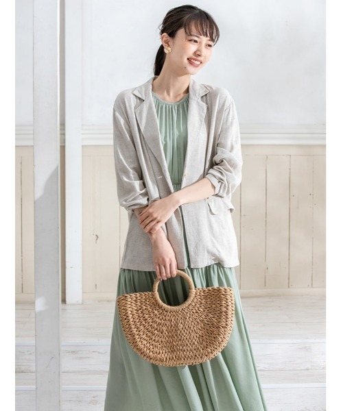 fifth(フィフス)の「バックリボンティアードワンピース(ワンピース・レディース・ピンク/ミント/グレイッシュベージュ・SMALL/MEDIUM)」の4枚目の写真