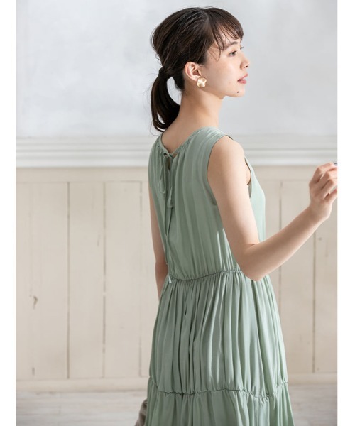 fifth(フィフス)の「バックリボンティアードワンピース(ワンピース・レディース・ピンク/ミント/グレイッシュベージュ・SMALL/MEDIUM)」の8枚目の写真