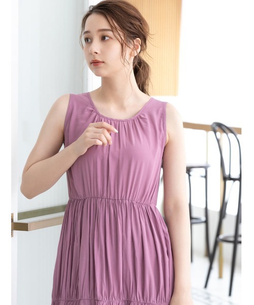 fifth(フィフス)の「バックリボンティアードワンピース(ワンピース・レディース・ピンク/ミント/グレイッシュベージュ・SMALL/MEDIUM)」の18枚目の写真