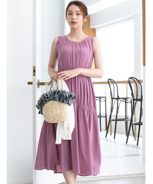 fifth(フィフス)の「バックリボンティアードワンピース(ワンピース・レディース・ピンク/ミント/グレイッシュベージュ・SMALL/MEDIUM)」の21枚目の写真