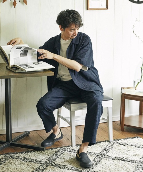 JOURNAL STANDARD relume（ジャーナルスタンダード　レリューム）の「ドライシアサッカー アクティブパンツ（スラックス・メンズ・ネイビー/カーキ/ベージュ・LARGE/MEDIUM）」の22枚目の写真