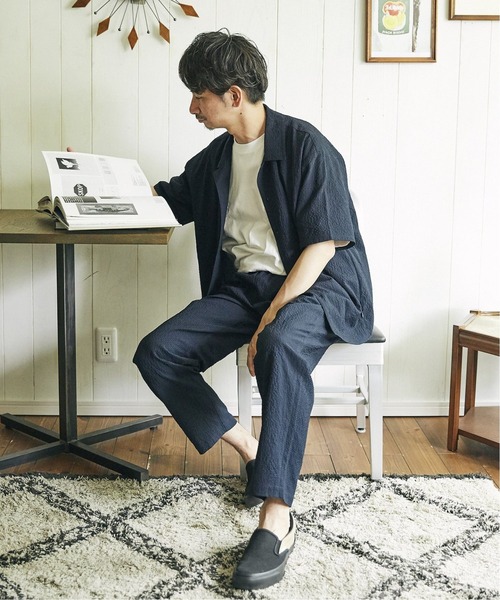 JOURNAL STANDARD relume（ジャーナルスタンダード　レリューム）の「ドライシアサッカー アクティブパンツ（スラックス・メンズ・ネイビー/カーキ/ベージュ・LARGE/MEDIUM）」の21枚目の写真