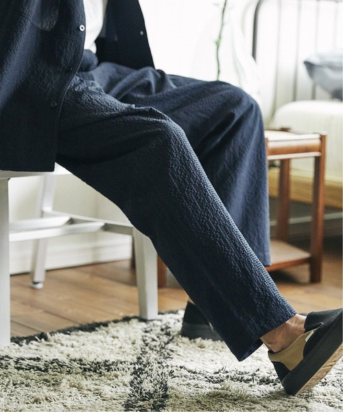 JOURNAL STANDARD relume（ジャーナルスタンダード　レリューム）の「ドライシアサッカー アクティブパンツ（スラックス・メンズ・ネイビー/カーキ/ベージュ・LARGE/MEDIUM）」の16枚目の写真