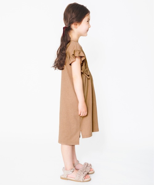 BRANSHES（ブランシェス）の「【UVカット】ウエストギャザー半袖ワンピース（ワンピース・キッズ・ピンク/ブラウン・80ｃｍ/90cm/100cm/110cm/120cm/130cm/140cm/150cm）」の12枚目の写真
