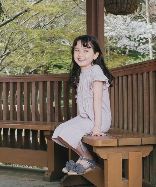 BRANSHES（ブランシェス）の「【UVカット】ウエストギャザー半袖ワンピース（ワンピース・キッズ・ピンク/ブラウン・80ｃｍ/90cm/100cm/110cm/120cm/130cm/140cm/150cm）」の6枚目の写真