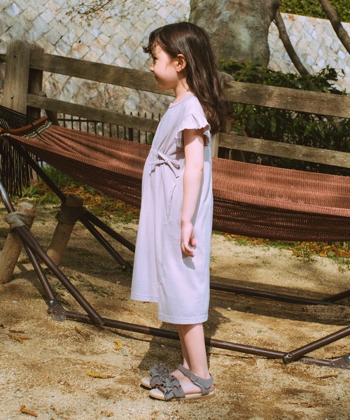 BRANSHES（ブランシェス）の「【UVカット】ウエストギャザー半袖ワンピース（ワンピース・キッズ・ピンク/ブラウン・80ｃｍ/90cm/100cm/110cm/120cm/130cm/140cm/150cm）」の4枚目の写真