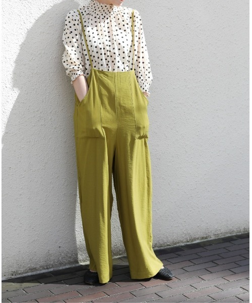 sakishimatokyo（サキシマトーキョー）の「【ZOZO限定】サキシマamp「ワッシャーサロペット」（サロペット/オーバーオール・レディース・ブラック/グリーン/グレイッシュベージュ・FREE）」の3枚目の写真