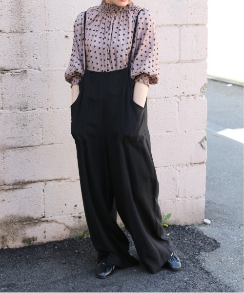 sakishimatokyo（サキシマトーキョー）の「【ZOZO限定】サキシマamp「ワッシャーサロペット」（サロペット/オーバーオール・レディース・ブラック/グリーン/グレイッシュベージュ・FREE）」の4枚目の写真