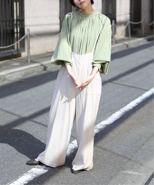 sakishimatokyo（サキシマトーキョー）の「【ZOZO限定】サキシマamp「ワッシャーサロペット」（サロペット/オーバーオール・レディース・ブラック/グリーン/グレイッシュベージュ・FREE）」の6枚目の写真