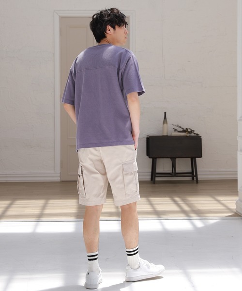 LAKOLE（ラコレ）の「イージーカーゴショーツ / 949597（デニムパンツ・メンズ・ライトブルー/ネイビー/アイボリー・MEDIUM/LARGE）」の4枚目の写真