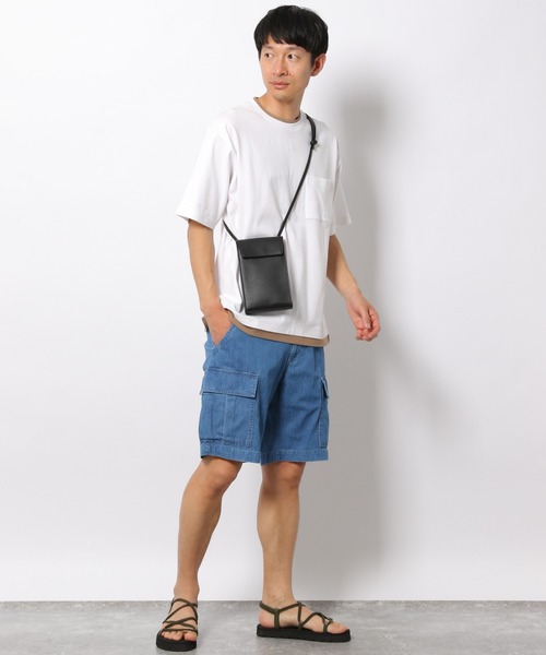 LAKOLE（ラコレ）の「イージーカーゴショーツ / 949597（デニムパンツ・メンズ・ライトブルー/ネイビー/アイボリー・MEDIUM/LARGE）」の11枚目の写真