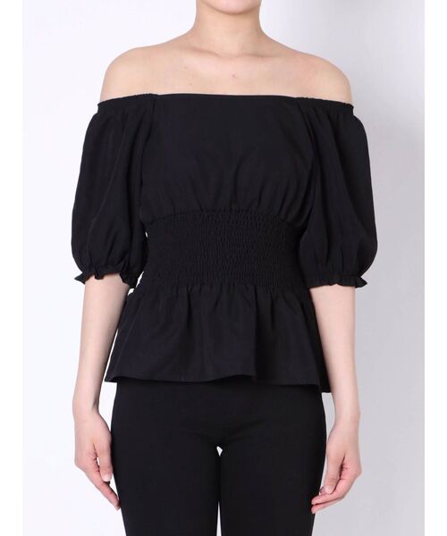 EMODA(エモダ)の「ウエストマークオフショルダートップ(シャツ/ブラウス・レディース・ホワイト/ブラック/イエロー/その他・FREE)」の16枚目の写真