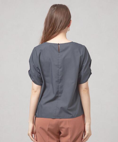 THE STATION STORE（ザ ステーション ストア）の「＜closet story＞CSC ツイスト スリーブ ブラウス [接触冷感]（シャツ/ブラウス・レディース・ネイビー/ナチュラル・FREE）」の5枚目の写真