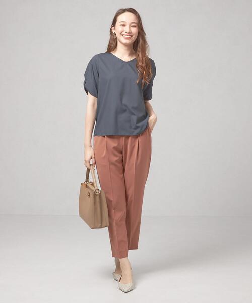 THE STATION STORE（ザ ステーション ストア）の「＜closet story＞CSC ツイスト スリーブ ブラウス [接触冷感]（シャツ/ブラウス・レディース・ネイビー/ナチュラル・FREE）」の6枚目の写真