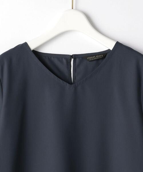 THE STATION STORE（ザ ステーション ストア）の「＜closet story＞CSC ツイスト スリーブ ブラウス [接触冷感]（シャツ/ブラウス・レディース・ネイビー/ナチュラル・FREE）」の12枚目の写真