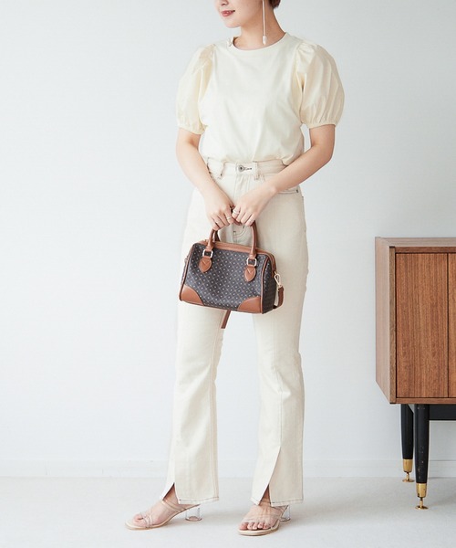 Heather（ヘザー）の「KUROKIフレアスリットデニム　952780（デニムパンツ・レディース・アイボリー/ブラック/ライトブルー/ブルー系その他/グリーン/ピンク/ブルー系・S/M/XS）」の13枚目の写真