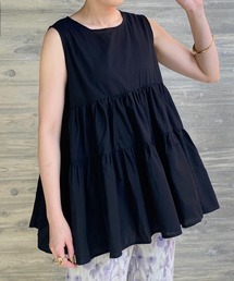 She's Closet | ノースリーブコットンティアードチュニックブラウス(チュニック)