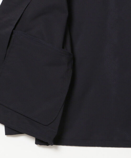 BEAMS LIGHTS（ビームスライツ）の「BEAMS LIGHTS / COOL DOTS(R) カーディガン (セットアップ対応/通気性/ストレッチ性)（ノーカラージャケット・メンズ・ネイビー/オリーブ・SMALL/MEDIUM/LARGE）」の8枚目の写真