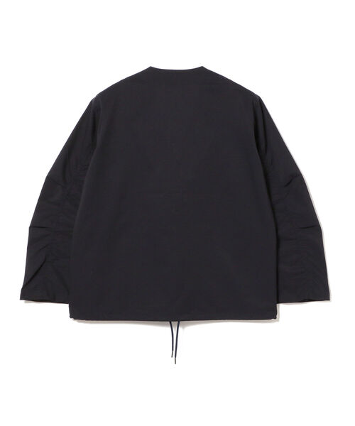 BEAMS LIGHTS（ビームスライツ）の「BEAMS LIGHTS / COOL DOTS(R) カーディガン (セットアップ対応/通気性/ストレッチ性)（ノーカラージャケット・メンズ・ネイビー/オリーブ・SMALL/MEDIUM/LARGE）」の7枚目の写真