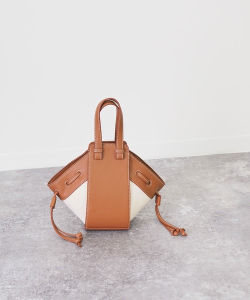 Riberry（リベリー）の「レザー＆キャンバスバッグ（ハンドバッグ・レディース・ホワイト/ブラック/ブラウン/グレイッシュベージュ・FREE）」の15枚目の写真