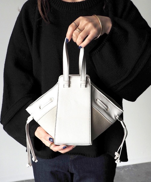 Riberry（リベリー）の「レザー＆キャンバスバッグ（ハンドバッグ・レディース・ホワイト/ブラック/ブラウン/グレイッシュベージュ・FREE）」の21枚目の写真