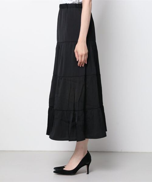 WEGO（ウィゴー）の「WEGO/ギャザーティアードスカート（スカート・レディース・ブラック/ライトブラウン・FREE）」の3枚目の写真