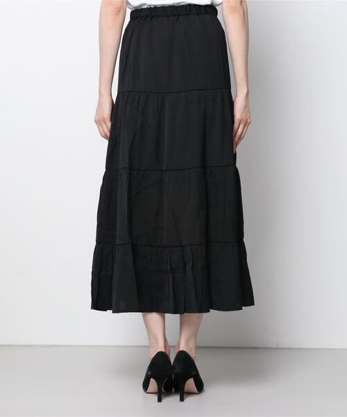 WEGO（ウィゴー）の「WEGO/ギャザーティアードスカート（スカート・レディース・ブラック/ライトブラウン・FREE）」の4枚目の写真