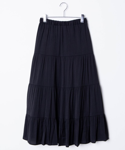 WEGO（ウィゴー）の「WEGO/ギャザーティアードスカート（スカート・レディース・ブラック/ライトブラウン・FREE）」の8枚目の写真