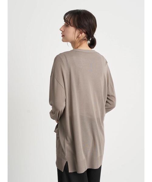 earth music&ecology（アースミュージックアンドエコロジー）の「シアーbigカーディガン ＊（カーディガン/ボレロ・レディース・ホワイト系その他2/グレイッシュベージュ/ミント・FREE）」の9枚目の写真