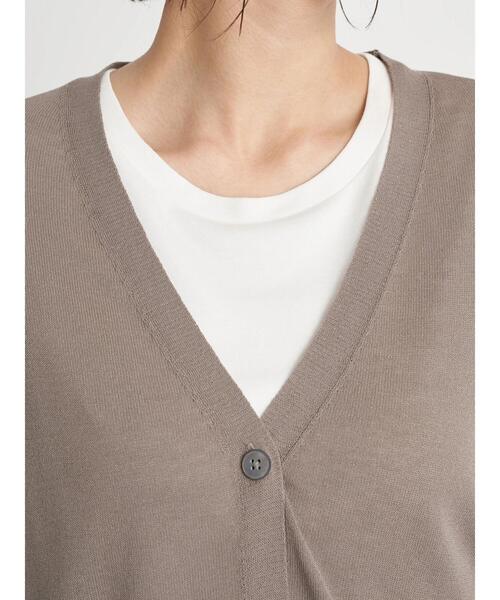 earth music&ecology（アースミュージックアンドエコロジー）の「シアーbigカーディガン ＊（カーディガン/ボレロ・レディース・ホワイト系その他2/グレイッシュベージュ/ミント・FREE）」の10枚目の写真