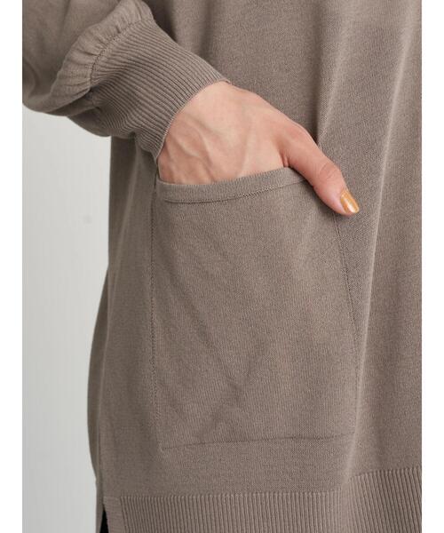 earth music&ecology（アースミュージックアンドエコロジー）の「シアーbigカーディガン ＊（カーディガン/ボレロ・レディース・ホワイト系その他2/グレイッシュベージュ/ミント・FREE）」の12枚目の写真