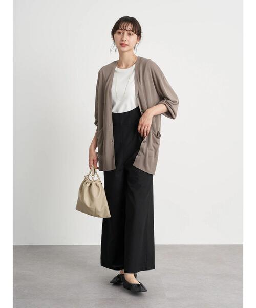 earth music&ecology（アースミュージックアンドエコロジー）の「シアーbigカーディガン ＊（カーディガン/ボレロ・レディース・ホワイト系その他2/グレイッシュベージュ/ミント・FREE）」の16枚目の写真