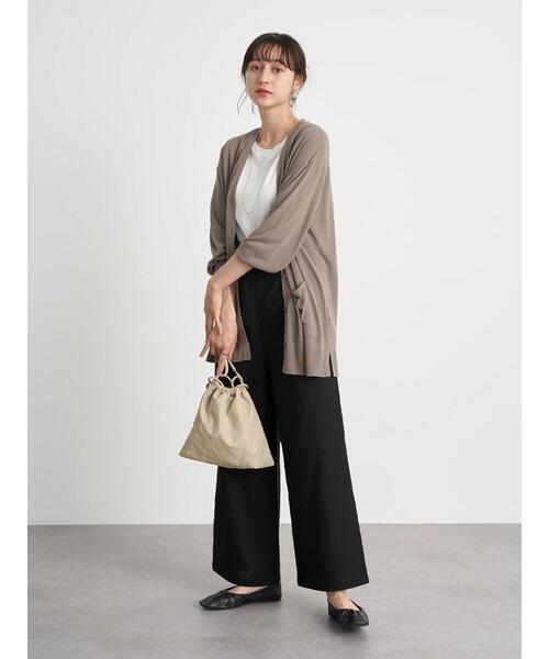 earth music&ecology（アースミュージックアンドエコロジー）の「シアーbigカーディガン ＊（カーディガン/ボレロ・レディース・ホワイト系その他2/グレイッシュベージュ/ミント・FREE）」の17枚目の写真