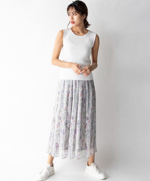 MILLION CARATS（ミリオンカラッツ）の「【STYLE４】シアーボタニカルロングフレアスカート（スカート・レディース・ブラック/ライトグレー/ラベンダー・FREE）」の14枚目の写真