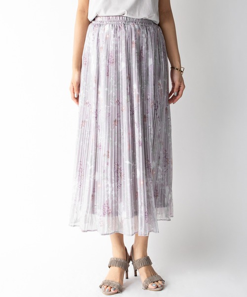 MILLION CARATS（ミリオンカラッツ）の「【STYLE４】シアーボタニカルロングフレアスカート（スカート・レディース・ブラック/ライトグレー/ラベンダー・FREE）」の17枚目の写真