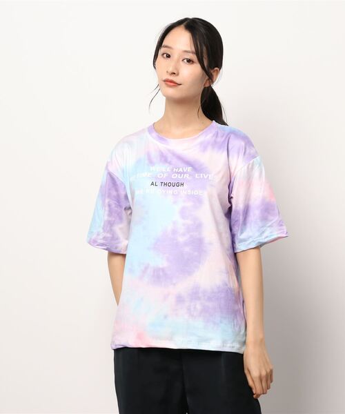 lakkanoir（ラッカノア）の「タイダイパステルカラーTシャツ（Tシャツ/カットソー・レディース・パープル/ピンク/グリーン・XL/L/M/S）」の14枚目の写真