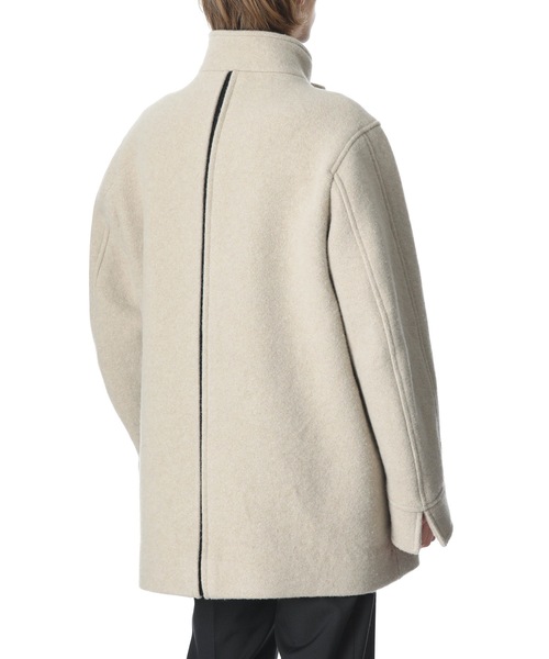KAZUYUKI KUMAGAI ATTACHMENT（カズユキクマガイアタッチメント）の「MILLED WOOL KNIT SMOCKS FEARNOUGHT COAT（その他アウター・メンズ・ベージュ/ブラック・1/2）」の7枚目の写真