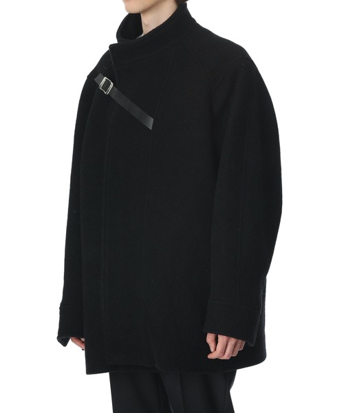 KAZUYUKI KUMAGAI ATTACHMENT（カズユキクマガイアタッチメント）の「MILLED WOOL KNIT SMOCKS FEARNOUGHT COAT（その他アウター・メンズ・ベージュ/ブラック・1/2）」の8枚目の写真