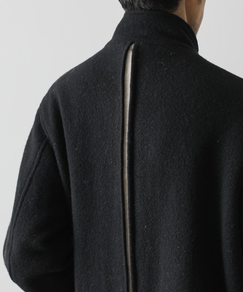 KAZUYUKI KUMAGAI ATTACHMENT（カズユキクマガイアタッチメント）の「MILLED WOOL KNIT SMOCKS FEARNOUGHT COAT（その他アウター・メンズ・ベージュ/ブラック・1/2）」の22枚目の写真