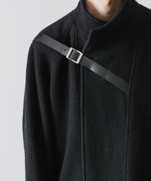 KAZUYUKI KUMAGAI ATTACHMENT（カズユキクマガイアタッチメント）の「MILLED WOOL KNIT SMOCKS FEARNOUGHT COAT（その他アウター・メンズ・ベージュ/ブラック・1/2）」の21枚目の写真