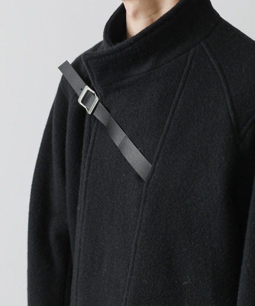 KAZUYUKI KUMAGAI ATTACHMENT（カズユキクマガイアタッチメント）の「MILLED WOOL KNIT SMOCKS FEARNOUGHT COAT（その他アウター・メンズ・ベージュ/ブラック・1/2）」の20枚目の写真